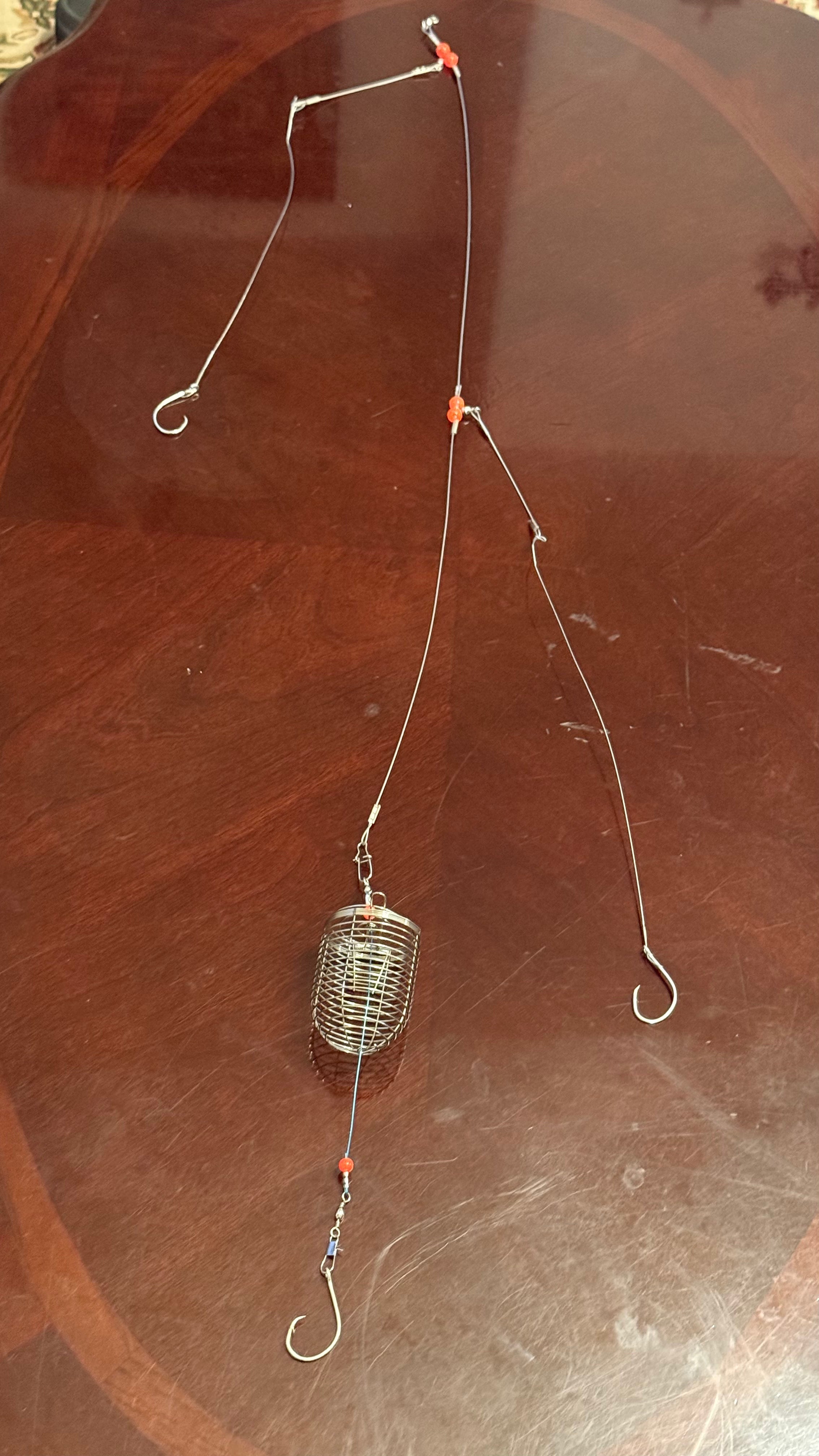 Heavy-Duty 3-Hook Wire Feeder Rig (52mm x 45mm Feeder | #4 Circle Hooks)